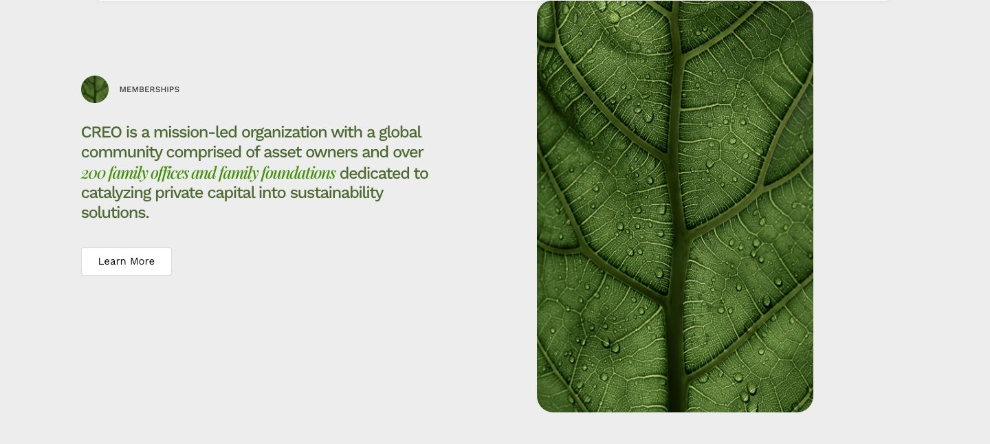 CREO homepage section 3