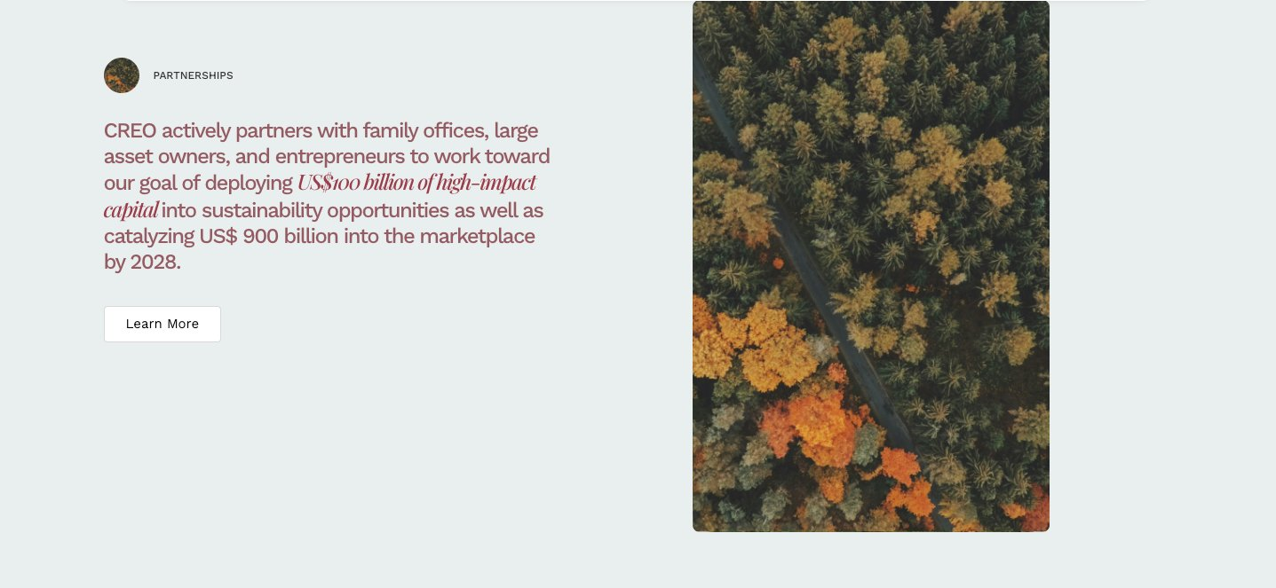 CREO homepage section 4