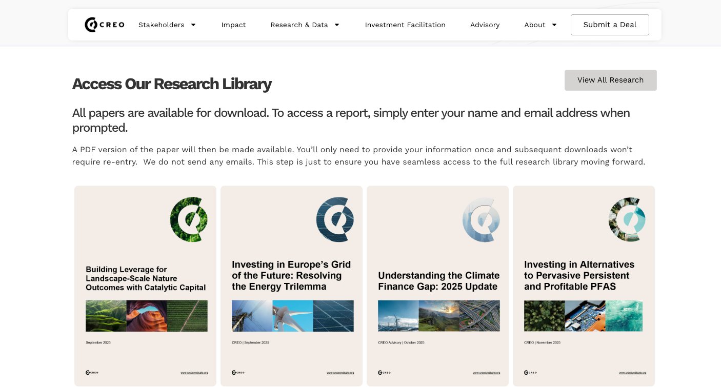CREO research library