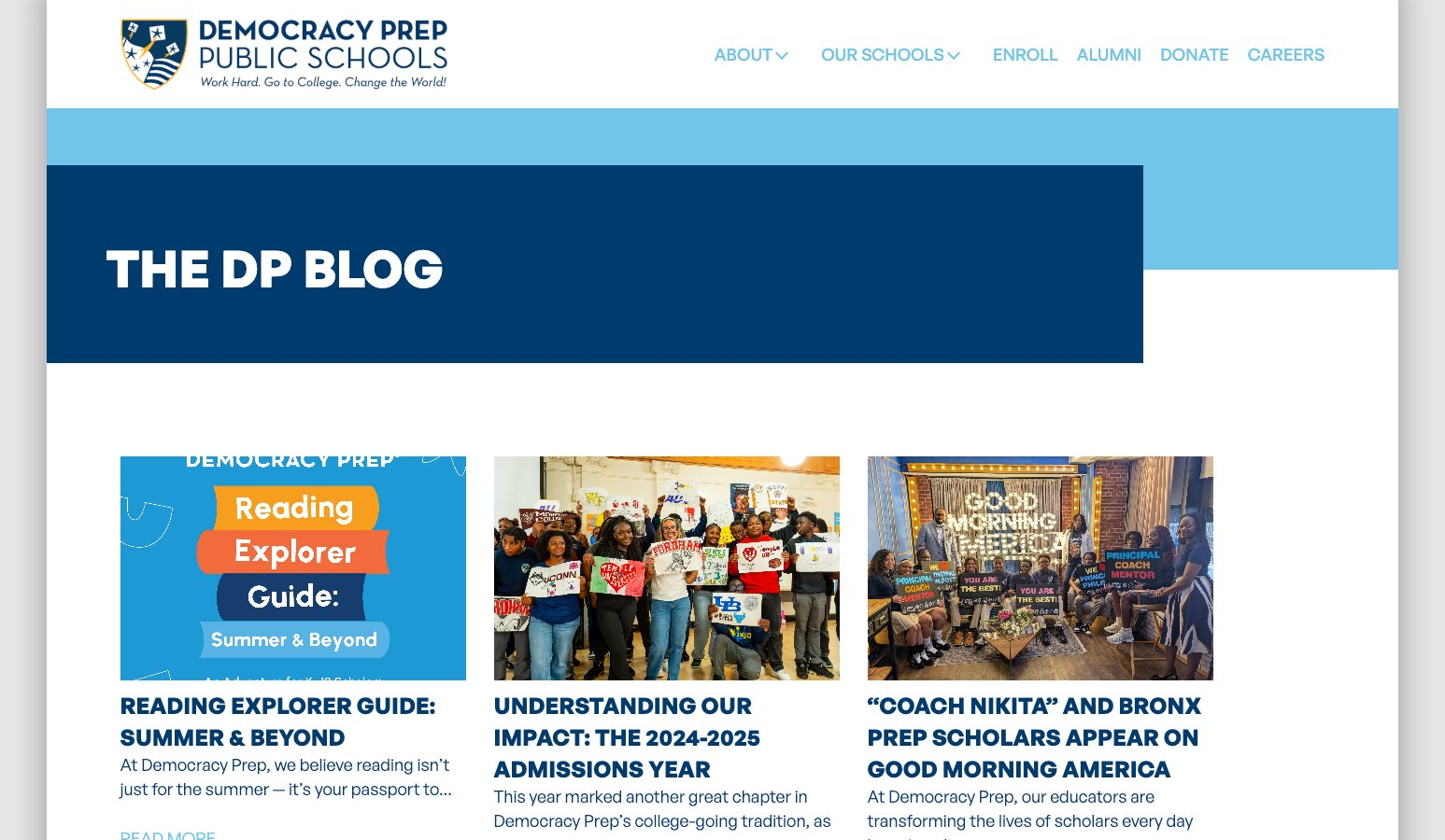 Democracy Prep storytelling platform