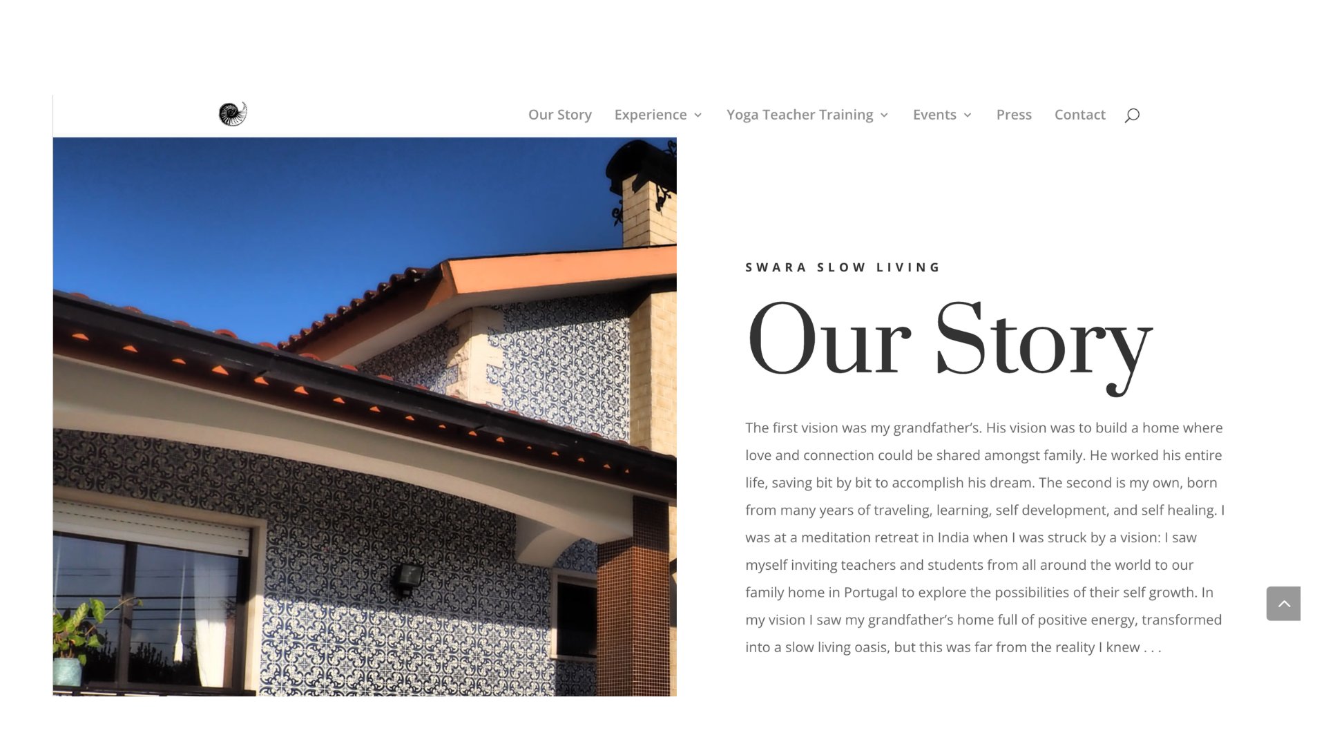 Swara Our Story page